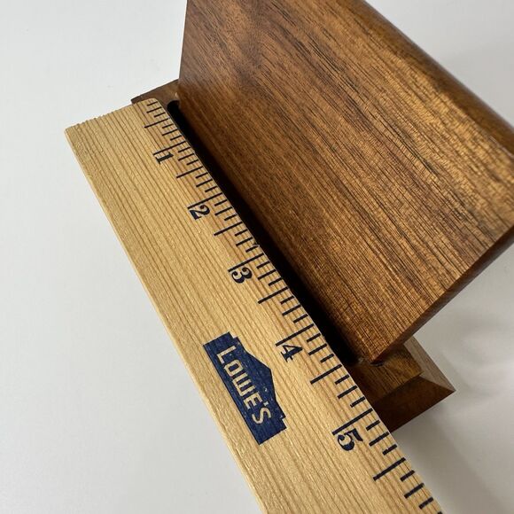 Vtg Cadillac Wooden Business Card Holder Photo Display Stand Salesman Desk 6" - Picture 11 of 13